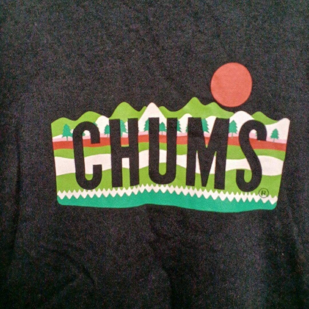 CHUMS(チャムス)のCHUMS チャムス レディース Tシャツ ブラック L キャンプ アウトドア レディースのトップス(Tシャツ(半袖/袖なし))の商品写真