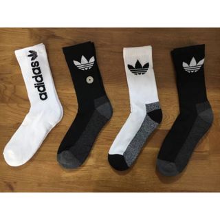 adidas - 5本指ソックス ロング丈 アディダス 靴下 メンズ 26~28cm 6足