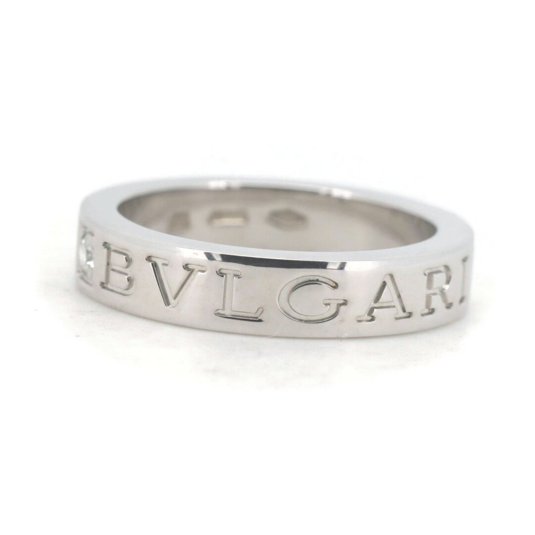 BVLGARI(ブルガリ)の目立った傷や汚れなし ブルガリ ダブルロゴ ダイヤモンド リング 指輪 10号 K18WG(18金 ホワイトゴールド) レディースのアクセサリー(リング(指輪))の商品写真