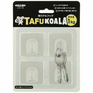 JIT 強力ゲルフック TAFUKOALA タフコアラ 小サイズ 4個入り 透明(棚/ラック/タンス)
