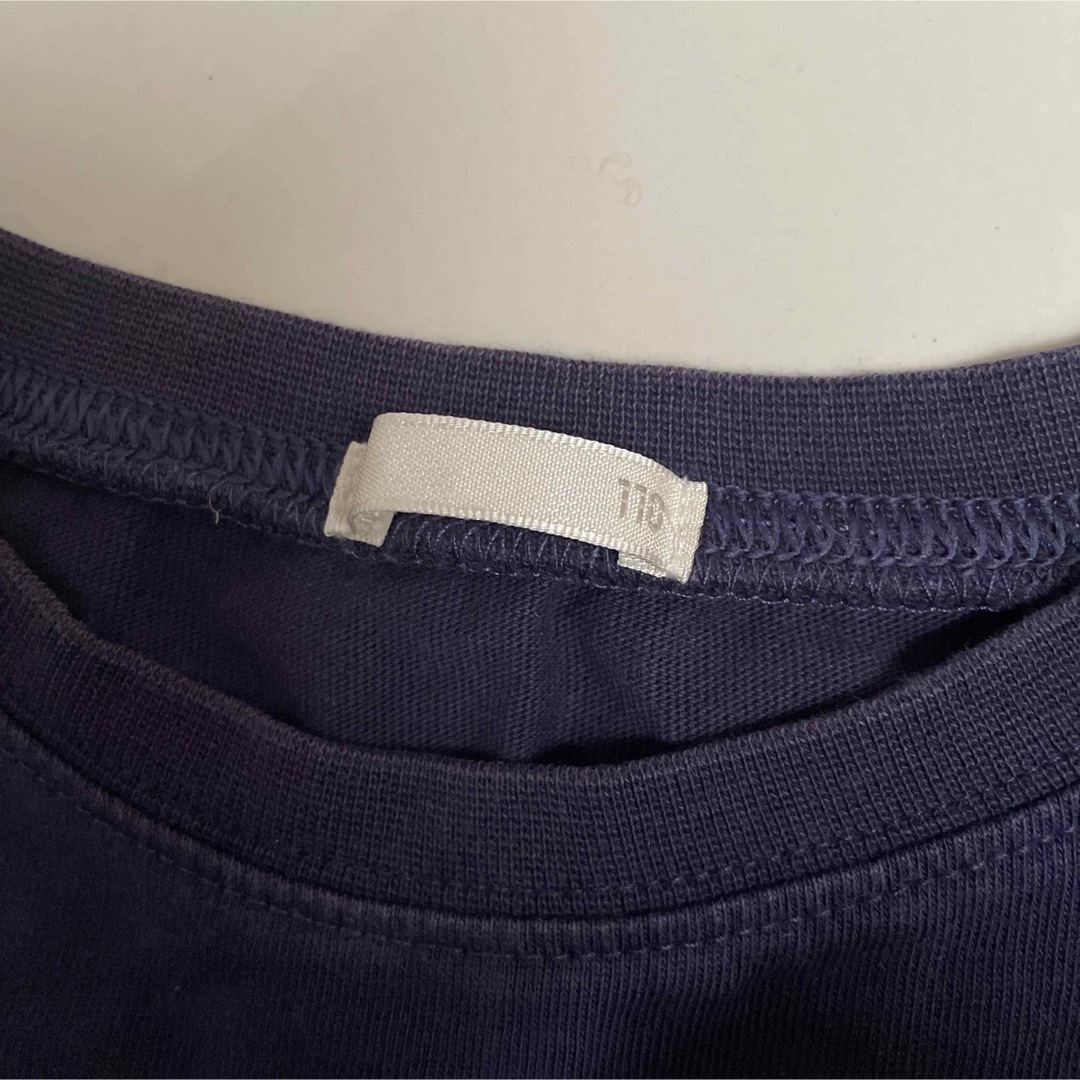 GU(ジーユー)のGU ロングTシャツ　110 ネイビー キッズ/ベビー/マタニティのキッズ服男の子用(90cm~)(Tシャツ/カットソー)の商品写真