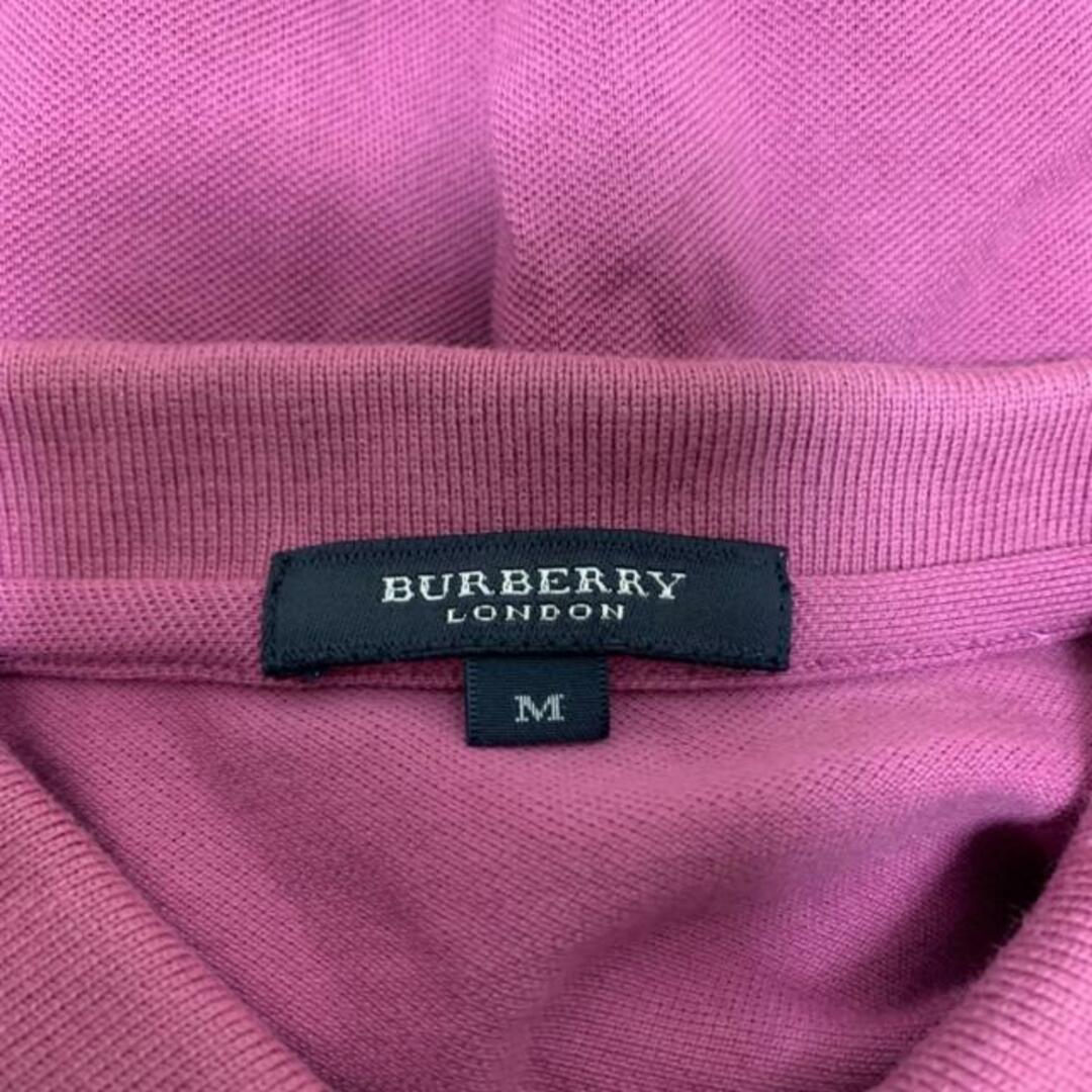 Burberry LONDON(バーバリーロンドン) 七分袖ポロシャツ サイズM レディース美品  - ピンクパープル レディースのトップス(ポロシャツ)の商品写真