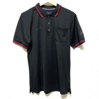 マムート(Mammut)のMAMMUT(マムート) 半袖ポロシャツ サイズM メンズ - 黒×レッド(ポロシャツ)