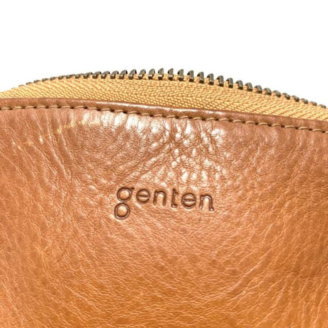 genten(ゲンテン)のgenten(ゲンテン) ポーチ - ブラウン レザー レディースのファッション小物(ポーチ)の商品写真