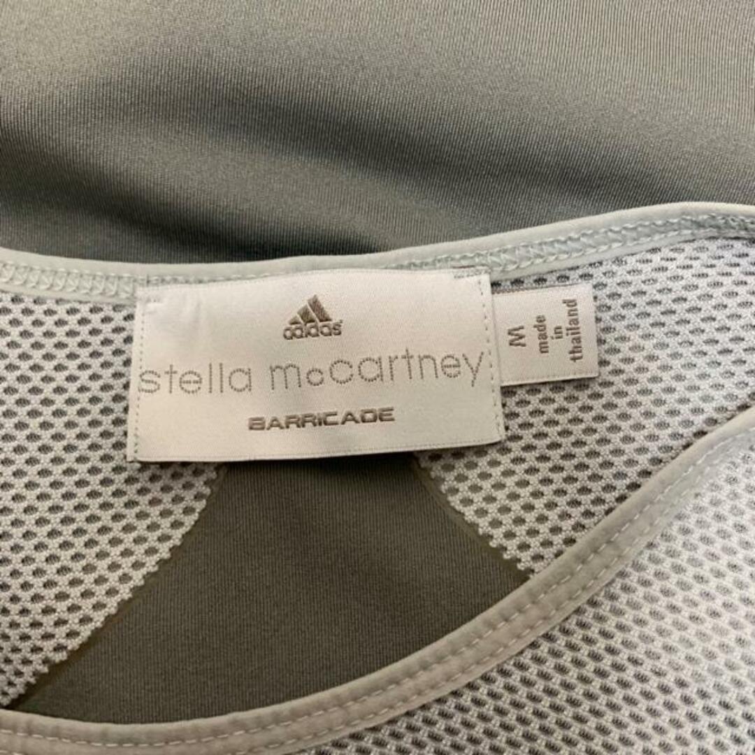 adidas by Stella McCartney(アディダスバイステラマッカートニー)のADIDAS BY STELLA McCARTNEY(アディダスバイステラマッカートニー) 半袖カットソー サイズM レディース美品  - ライトグレー×グレー×白 レディースのトップス(カットソー(半袖/袖なし))の商品写真