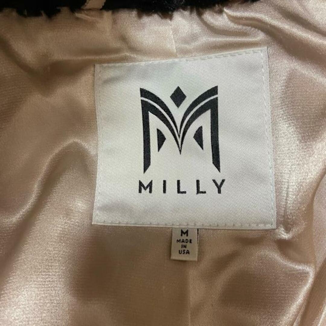 Milly(ミリー)のMILLY(ミリー) ジャケット サイズM レディース - ベージュ×黒 長袖/フェイクファー/冬/秋 レディースのジャケット/アウター(その他)の商品写真