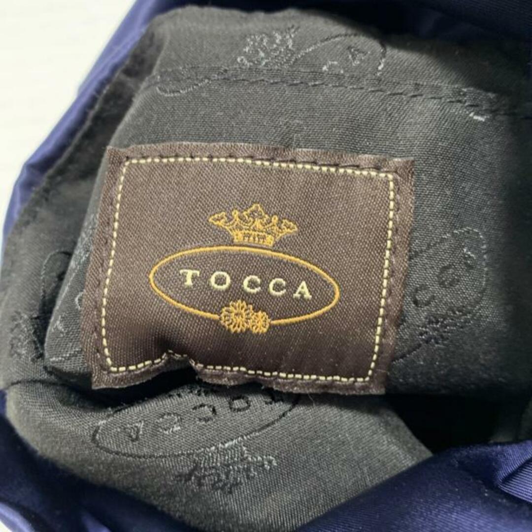 TOCCA(トッカ)のTOCCA(トッカ) ポーチ美品  - ネイビー×黒×白 パール/ラインストーン/巾着型 ナイロン×ポリエステル レディースのファッション小物(ポーチ)の商品写真