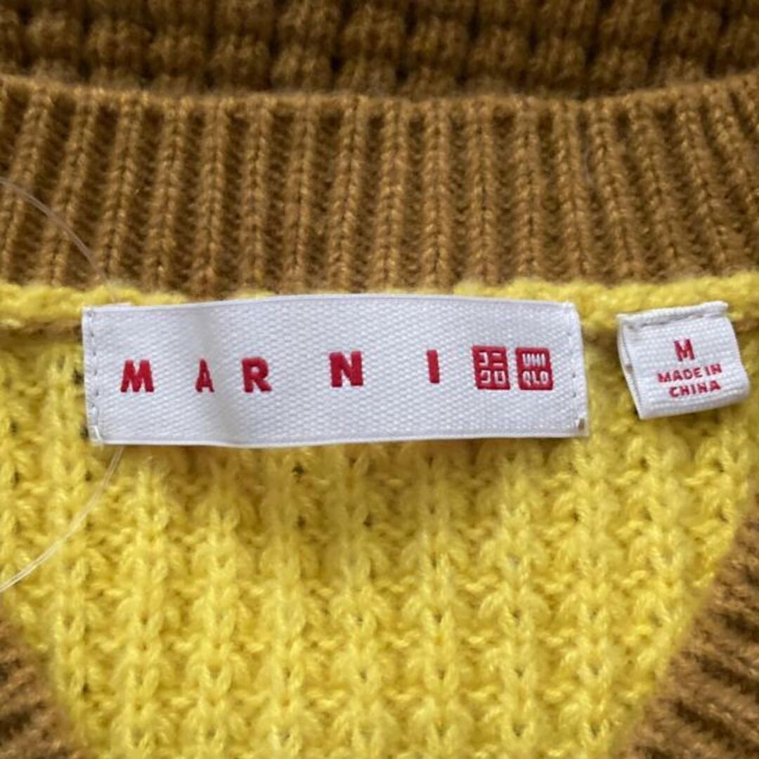 Marni(マルニ)のMARNI(マルニ) 長袖セーター サイズM レディース - ライトブラウン×イエロー Vネック/UNIQLOコラボ レディースのトップス(ニット/セーター)の商品写真