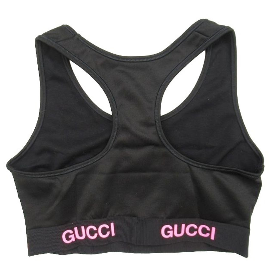 Gucci(グッチ)のグッチ GUCCI Logo Jacquard Crop Top 黒 ◎ME2 レディースのトップス(タンクトップ)の商品写真