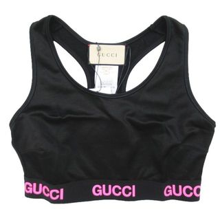 グッチ(Gucci)のグッチ GUCCI Logo Jacquard Crop Top 黒 ◎ME2(タンクトップ)