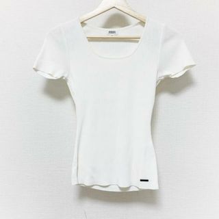 FOXEY(フォクシー) 半袖カットソー サイズ38 M レディース美品  - アイボリー クルーネック/肩パッド