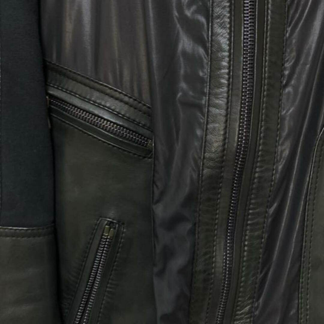 D&G(ディーアンドジー)のD&G(ディーアンドジー) ブルゾン サイズ54 L メンズ美品  - 黒 長袖/レザー/ジップアップ/秋/冬 メンズのジャケット/アウター(ブルゾン)の商品写真