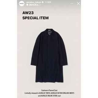 オーラリー(AURALEE)のAURALEE CASHMERE FLANNEL COAT(ステンカラーコート)