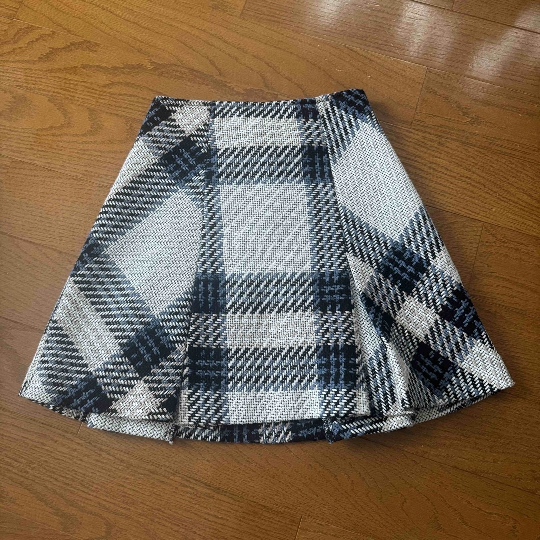 SNIDEL(スナイデル)の ロービングチェックミニスカート アイボリー  レディースのスカート(ミニスカート)の商品写真