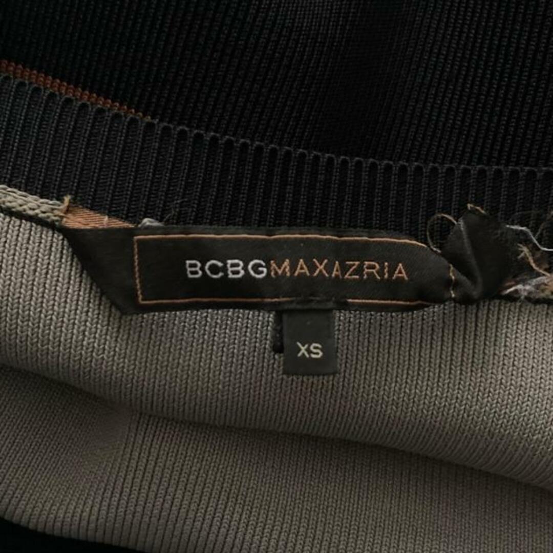 BCBGMAXAZRIA(ビーシービージーマックスアズリア)のBCBGMAXAZRIA(ビーシービージーマックスアズリア) ワンピース サイズXS レディース - 黒×ブラウン×グレー キャミワンピ/ミニ/ボーダー レディースのワンピース(その他)の商品写真