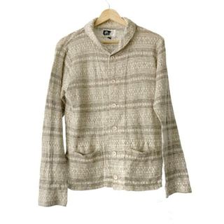 エンジニアードガーメンツ(Engineered Garments)のEngineered Garments(エンジニアードガーメンツ) カーディガン サイズS メンズ - グレー×白 長袖(カーディガン)