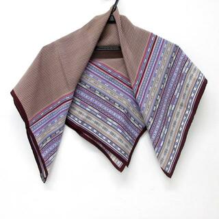 YvesSaintLaurent(イヴサンローラン) スカーフ美品  - パープル×ピンクベージュ×マルチ