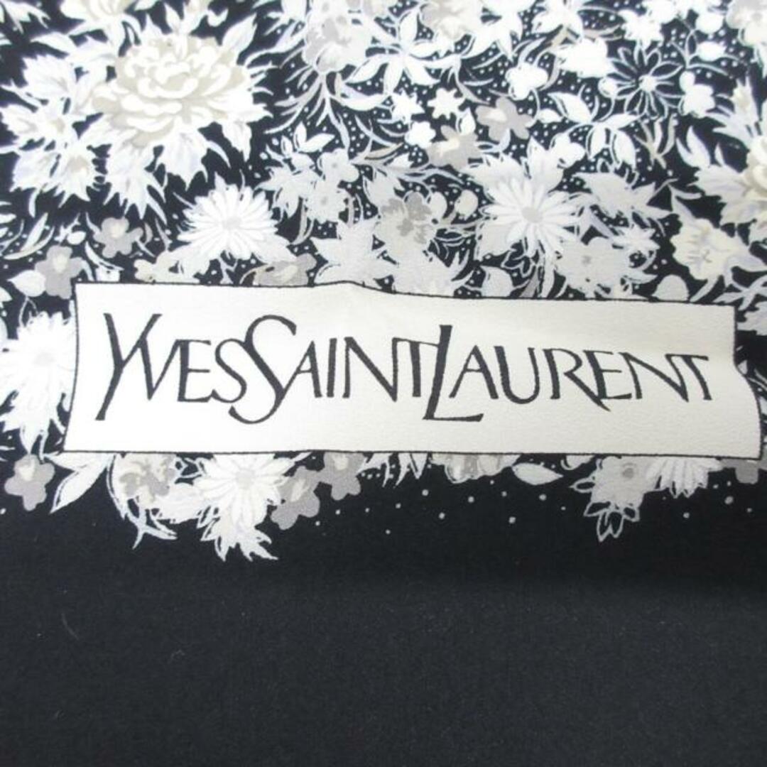 Saint Laurent(サンローラン)のYvesSaintLaurent(イヴサンローラン) スカーフ美品  - 黒×ベージュ×マルチ レディースのファッション小物(バンダナ/スカーフ)の商品写真