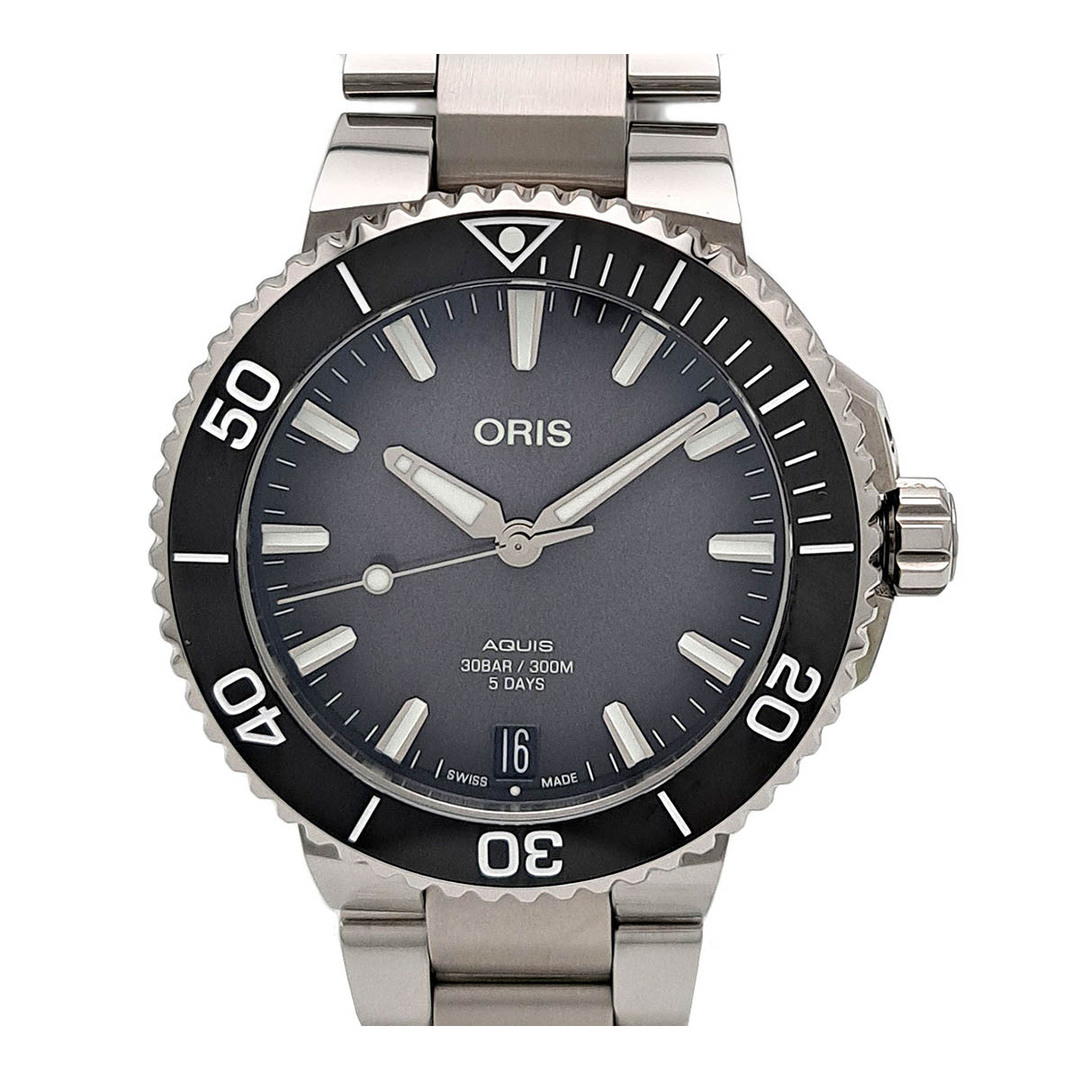 ORIS(オリス)のオリス アクイスデイト キャリバー400 01 400 7769 4154 自動巻き ステンレススティール メンズ ORIS 【中古】 【時計】 メンズの時計(腕時計(アナログ))の商品写真