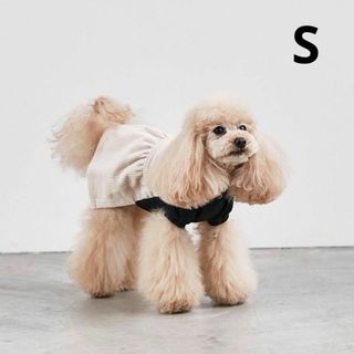 toutoucoco パフ袖Tシャツドッキングコーデュロイキャミワンピース(犬)