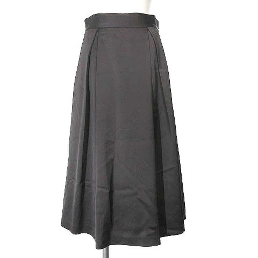 UNTITLED(アンタイトル)のアンタイトル スカート ロング ミモレ丈 インバーテッドプリーツ ブラウン 1 レディースのスカート(ロングスカート)の商品写真