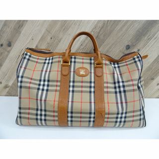 バーバリー(BURBERRY)のM藤034 / BURBERRY ノバチェック ボストンバッグ キャンバスレザー(ボストンバッグ)