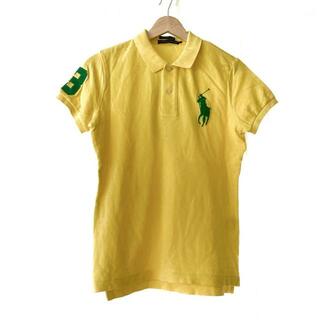 ラルフローレン(Ralph Lauren)のRalphLauren(ラルフローレン) 半袖ポロシャツ サイズL レディース ビッグポニー イエロー×グリーン(ポロシャツ)