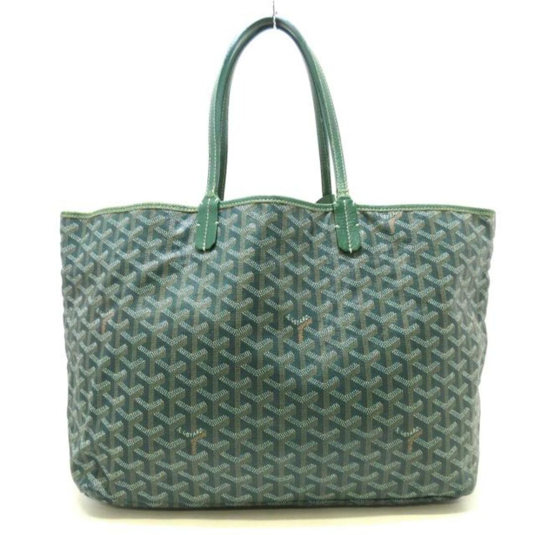 GOYARD(ゴヤール) トートバッグ サンルイPM グリーン×白×ベージュ コーティングキャンバス×レザー