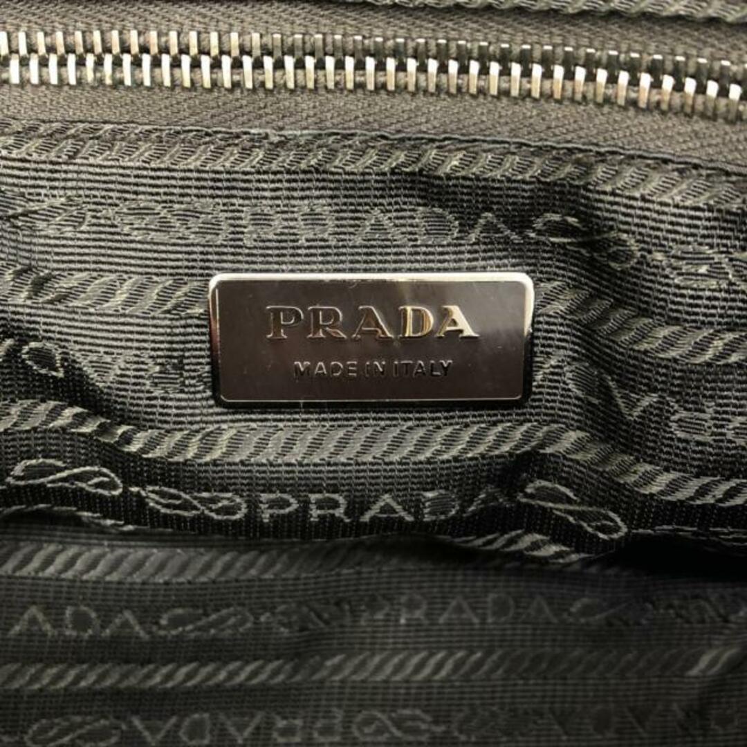 PRADA(プラダ)のPRADA(プラダ) ハンドバッグ - ベージュ×ダークブラウン×マルチ ナイロン×レザー レディースのバッグ(ハンドバッグ)の商品写真