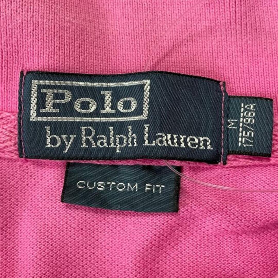 POLO RALPH LAUREN(ポロラルフローレン)のPOLObyRalphLauren(ポロラルフローレン) 半袖ポロシャツ サイズM メンズ美品  - ピンク×ダークネイビー 刺繍 メンズのトップス(ポロシャツ)の商品写真