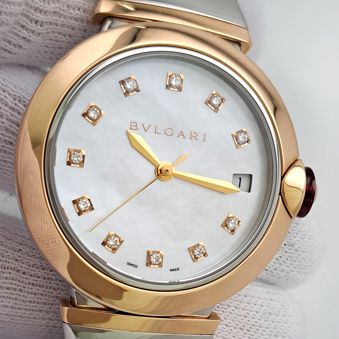 BVLGARI(ブルガリ)のブルガリ ルチェア ダイヤ  LUP36SG 自動巻き ピンクゴールド レディース ボーイズ BVLGARI [美品] 【中古】 【時計】 レディースのファッション小物(腕時計)の商品写真