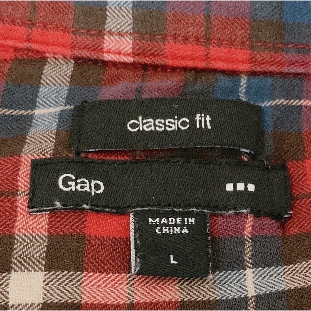 GAP(ギャップ)の【訳あり】GAP 長袖 チェックシャツ メンズ Lサイズ メンズのトップス(Tシャツ/カットソー(七分/長袖))の商品写真