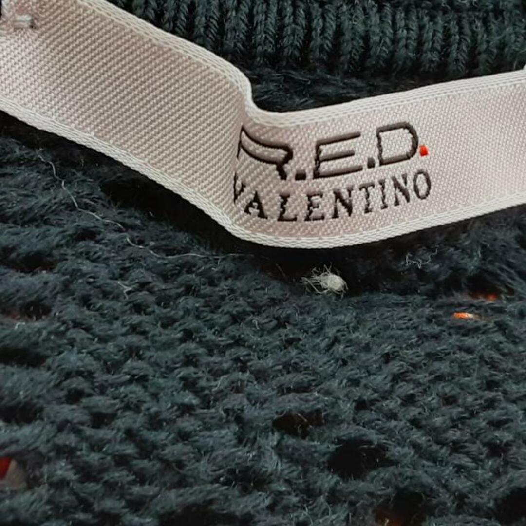 RED VALENTINO(レッドヴァレンティノ)のRED VALENTINO(レッドバレンチノ) カーディガン レディース美品  - 黒 長袖/ニット レディースのトップス(カーディガン)の商品写真