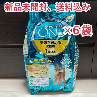 ネスレ(Nestle)の【新品未開封】ピュリナワン 美味を求める成猫用 1歳以上 チキン 2kg×6袋(ペットフード)