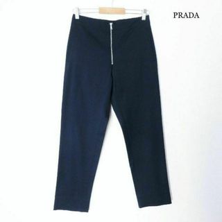 プラダ(PRADA)の美品 プラダ フロントジップ ストレッチ スリム テーパード パンツ スラックス(スラックス)