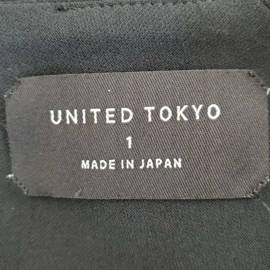 UNITED TOKYO(ユナイテッド トウキョウ) ワンピース サイズ1 S レディース美品  - 黒 Vネック/七分袖/ロング レディースのワンピース(その他)の商品写真