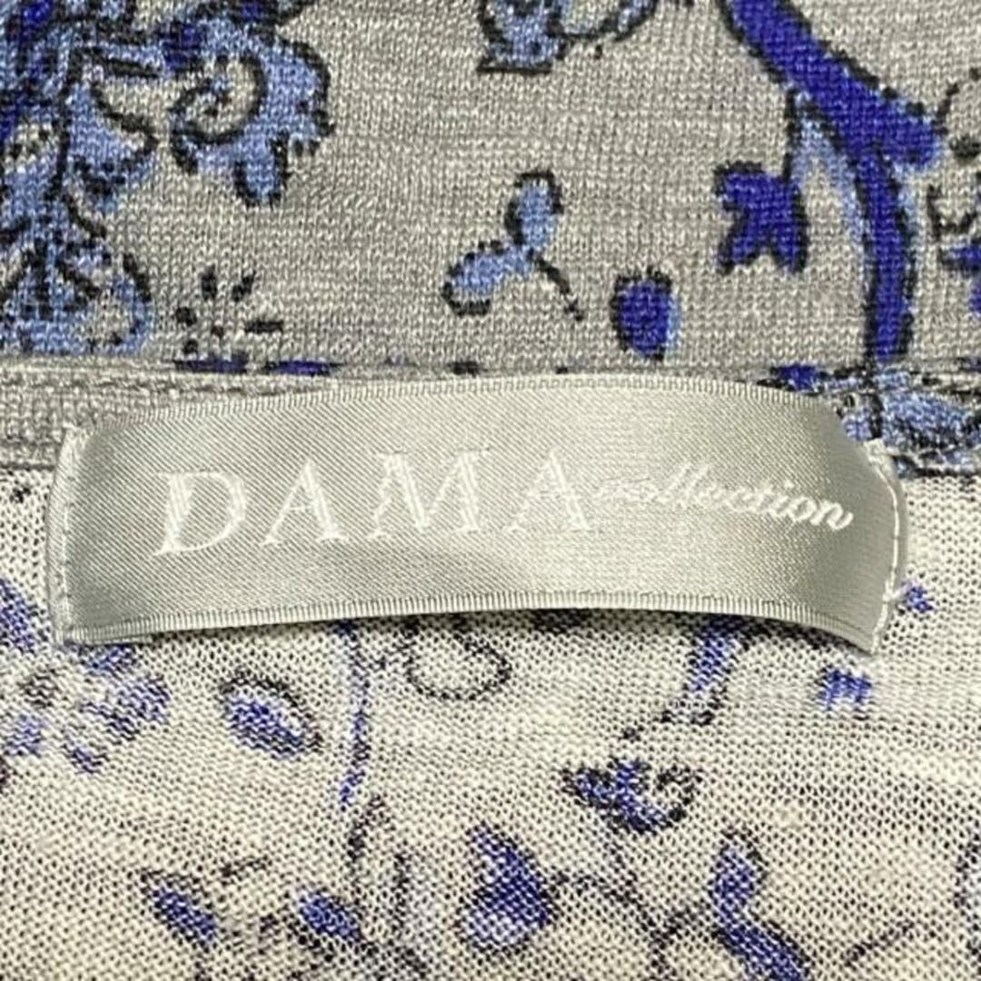 DAMAcollection(ダーマコレクション) 半袖カットソー サイズLL レディース - グレー×ネイビー×ブルーグレー ペイズリー柄 レディースのトップス(カットソー(半袖/袖なし))の商品写真