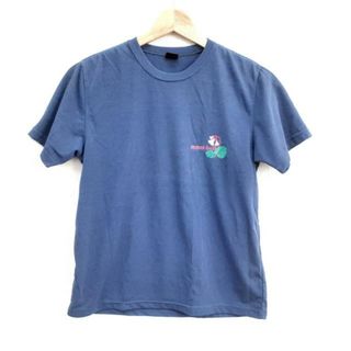 モンベル(mont bell)のmont-bell(モンベル) 半袖Tシャツ サイズS レディース美品  - ブルー×ピンク×マルチ フラワー(花)(Tシャツ(半袖/袖なし))