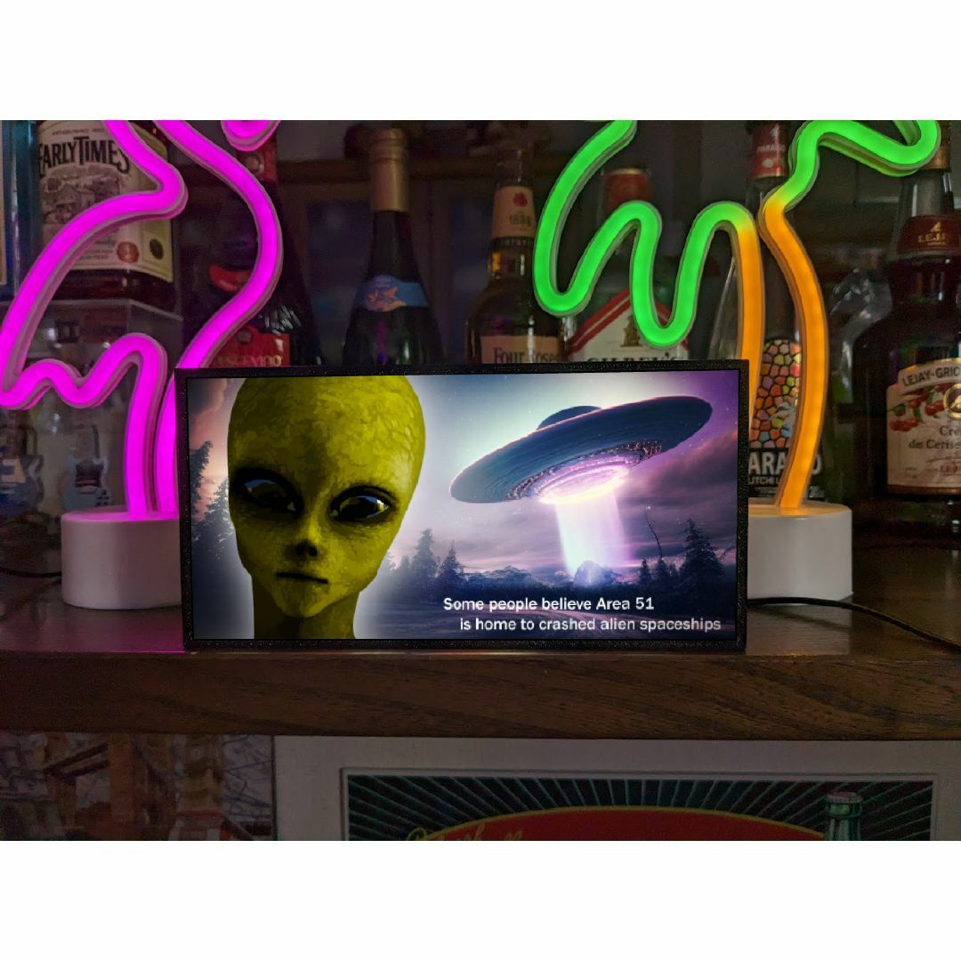 エイリアン UFO 宇宙人 SF エリア51 看板 置物 雑貨 ライトBOX エイリアン UFO 宇宙人 SF エリア51 看板 置物 雑貨 ライトBOX