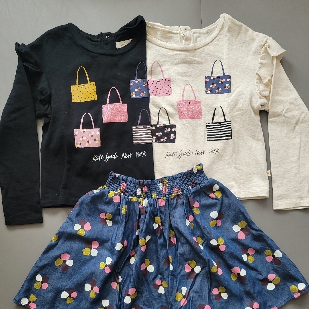 kate spade new york(ケイトスペードニューヨーク)の未使用☆ケイトスペード キッズ トップス カットソー ブラック 140 キッズ/ベビー/マタニティのキッズ服女の子用(90cm~)(Tシャツ/カットソー)の商品写真