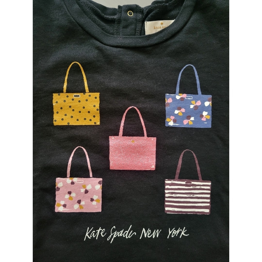 kate spade new york(ケイトスペードニューヨーク)の未使用☆ケイトスペード キッズ トップス カットソー ブラック 140 キッズ/ベビー/マタニティのキッズ服女の子用(90cm~)(Tシャツ/カットソー)の商品写真