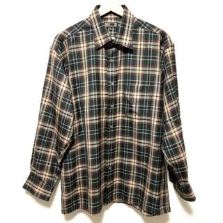 ダックス(DAKS)のDAKS(ダックス) 長袖シャツ サイズL メンズ美品  - ダークグリーン×アイボリー×レッド チェック柄(シャツ)