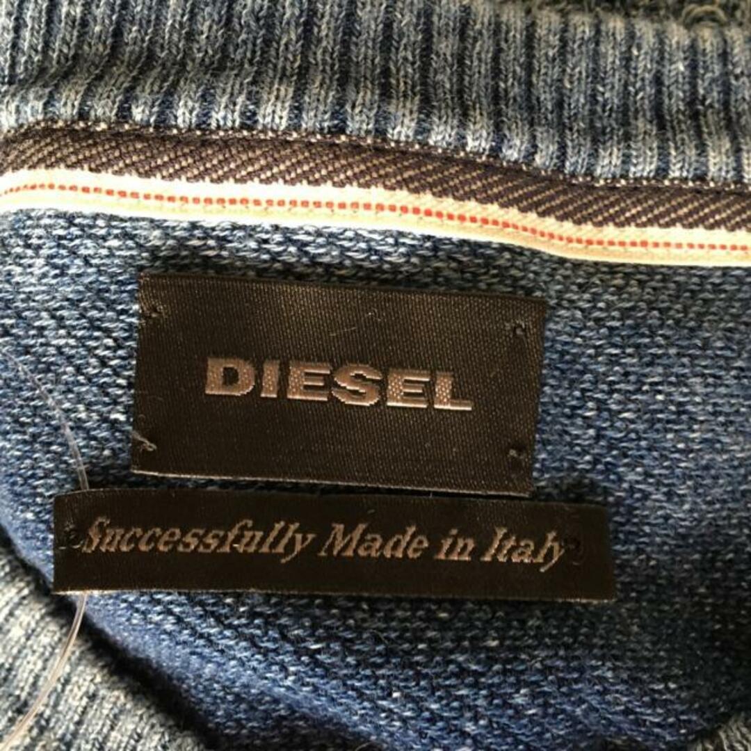 DIESEL(ディーゼル)のDIESEL(ディーゼル) 長袖カットソー サイズM メンズ - ダークネイビー×ライトブルー メンズのトップス(Tシャツ/カットソー(七分/長袖))の商品写真