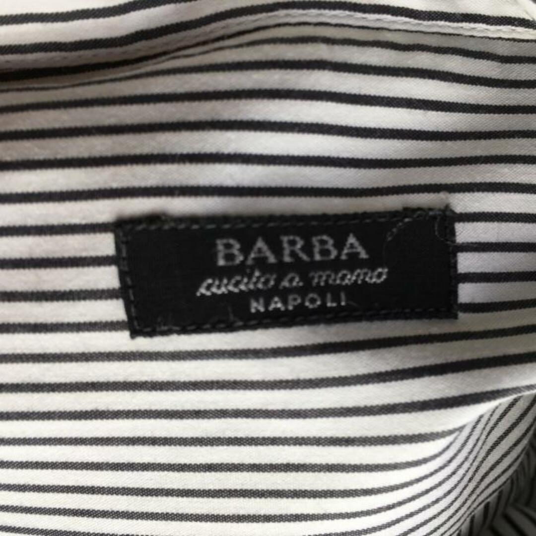 BARBA(バルバ)のBARBA(バルバ) 長袖シャツ サイズ41 メンズ - 白×黒 ストライプ メンズのトップス(シャツ)の商品写真