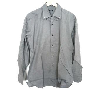 バルバ(BARBA)のBARBA(バルバ) 長袖シャツ サイズ41 メンズ - 白×黒 チェック柄(シャツ)