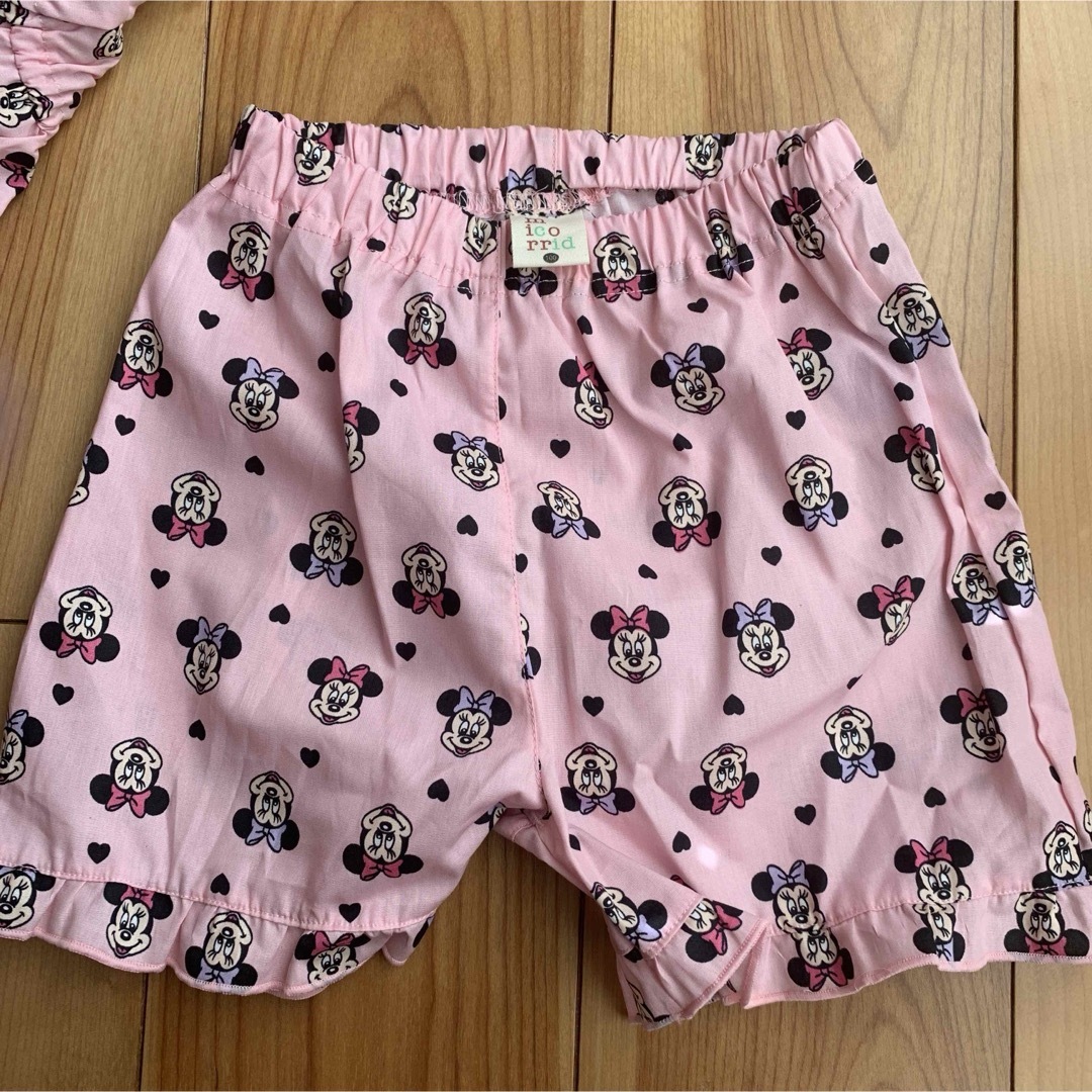 Disney(ディズニー)のディズニー　ミニー　セットアップ　100 キッズ/ベビー/マタニティのキッズ服女の子用(90cm~)(Tシャツ/カットソー)の商品写真