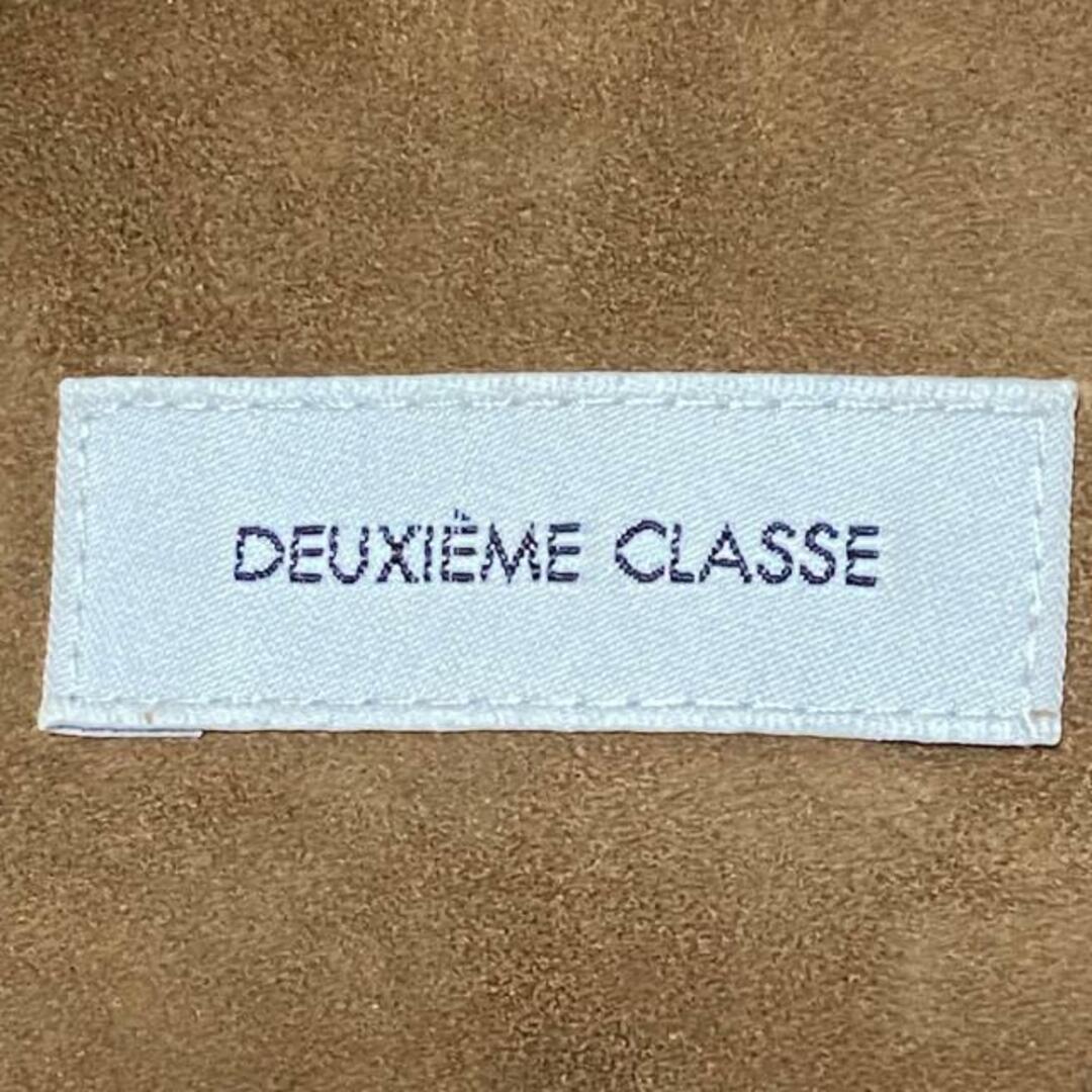 DEUXIEME CLASSE(ドゥーズィエムクラス)のDEUXIEME CLASSE(ドゥーズィエム) ワンピース レディース - ダークブラウン Vネック/七分袖/ひざ丈/やぎ革 レディースのワンピース(その他)の商品写真