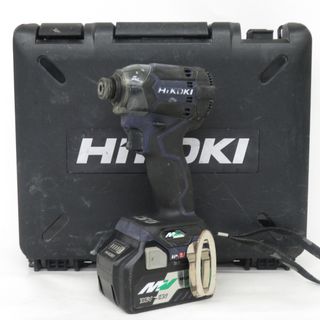 ハイコーキ(ハイコーキ)のHiKOKI ハイコーキ マルチボルト36V 2.5Ah コードレスインパクトドライバ ディープオーシャンブルー ケース・充電器・バッテリ2個セット ケース一部破損 WH36DC(2XPD) 中古(工具)