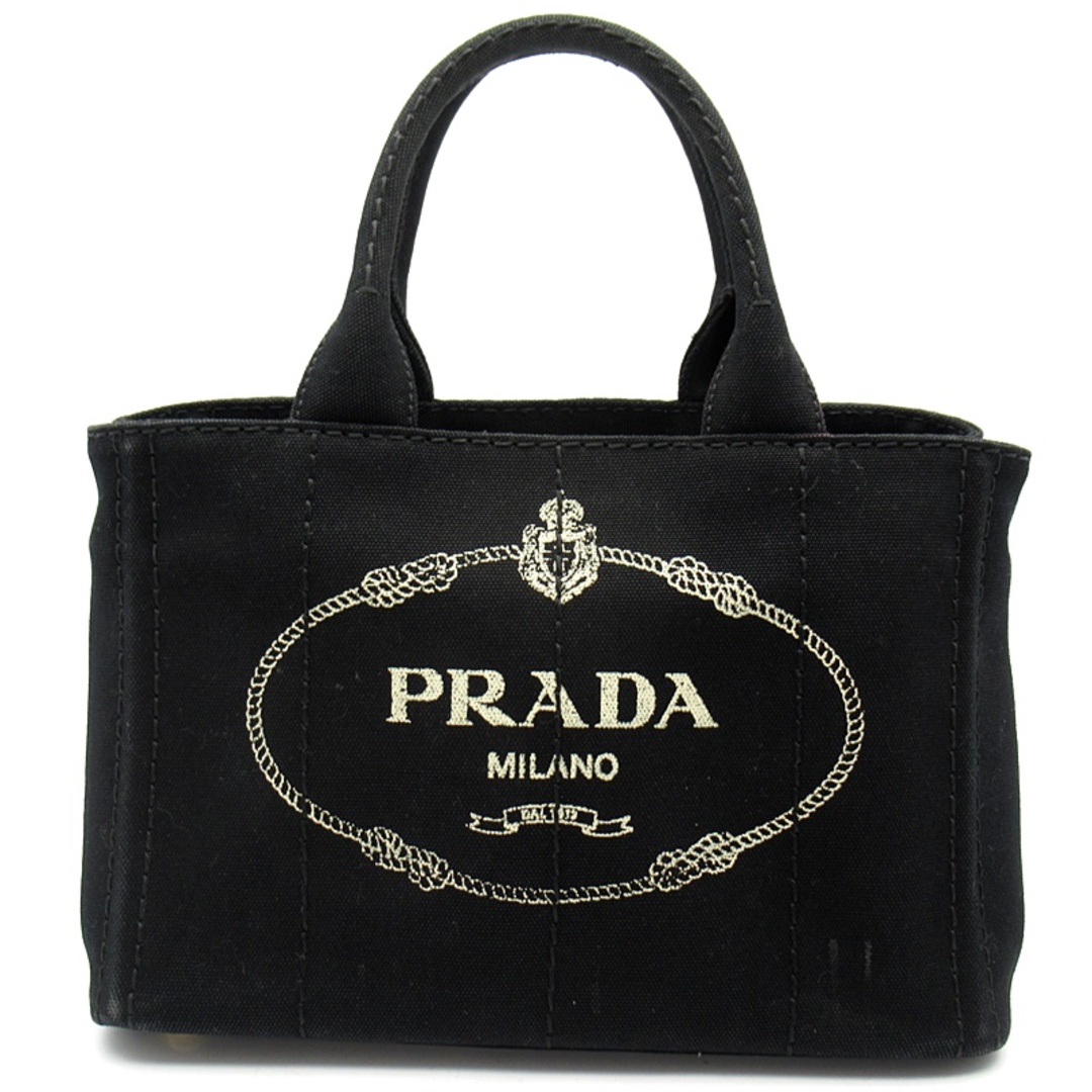 PRADA(プラダ)のプラダ カナパトートTPM  1BG439 キャンバス レディーストートバッグ
 ブラック(NERO)【中古】 レディースのバッグ(トートバッグ)の商品写真