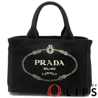 プラダ(PRADA)のプラダ カナパトートTPM  1BG439 キャンバス レディーストートバッグ
 ブラック(NERO)【中古】(トートバッグ)